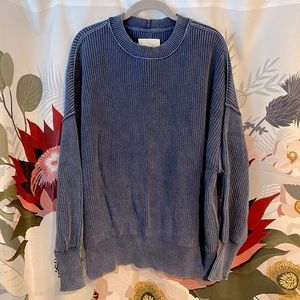 aerie Oversized Dusty Blue Sweater